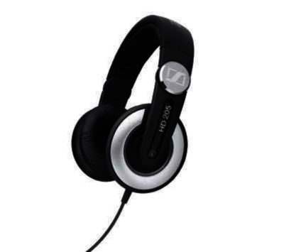 SENNHEISER  HD 205 Headphones - Black & Silver